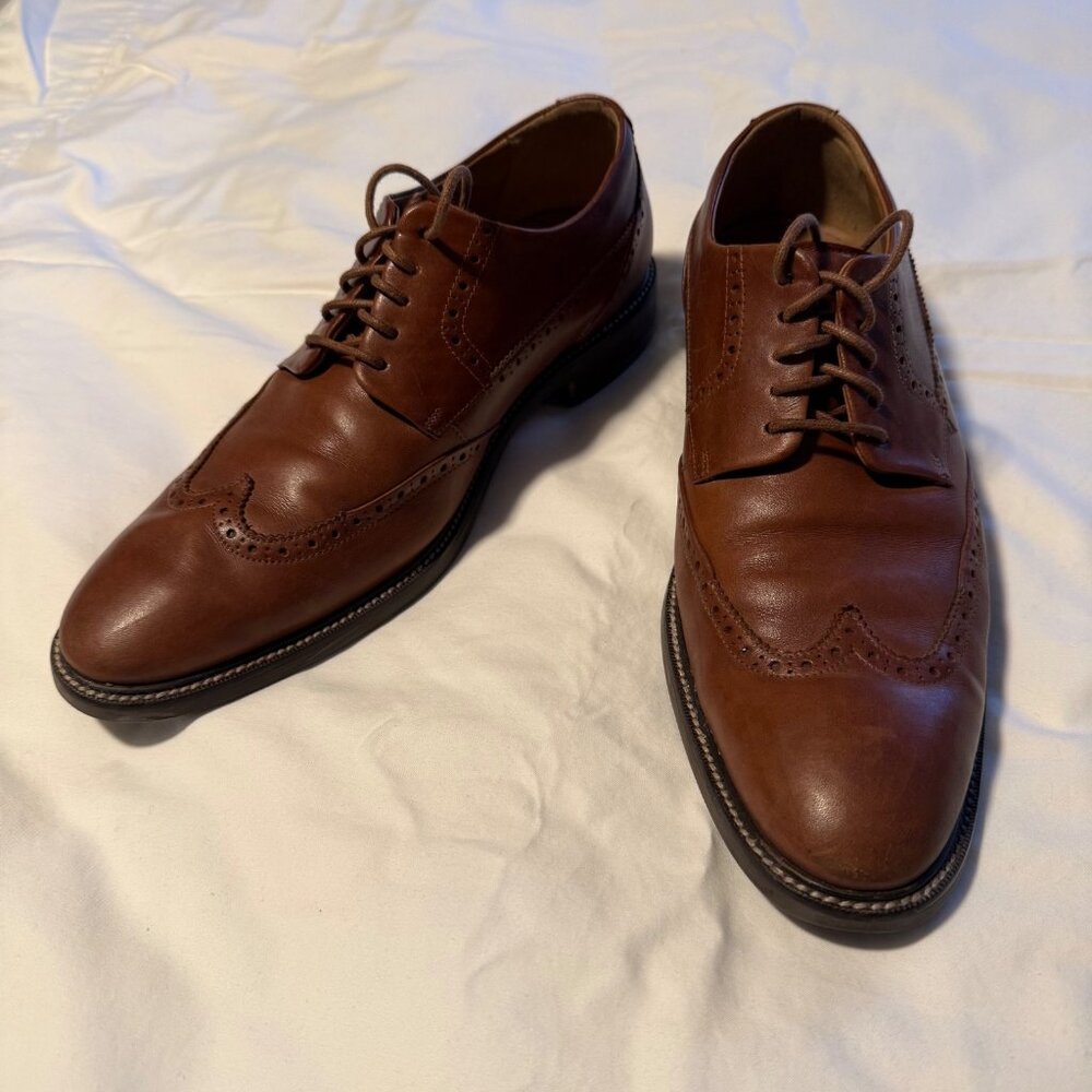 Cole Haan Brown Leather Wingtip Shoes 10M